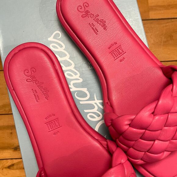 Seychelles Bellissima Pink Magenta Puffy Leather Slides Size 7 - Picture 3 of 6